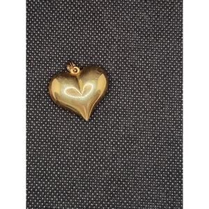 14K Yellow Gold Puffy Heart Pendant 2.4 Grams Hallmarked 14K Estate